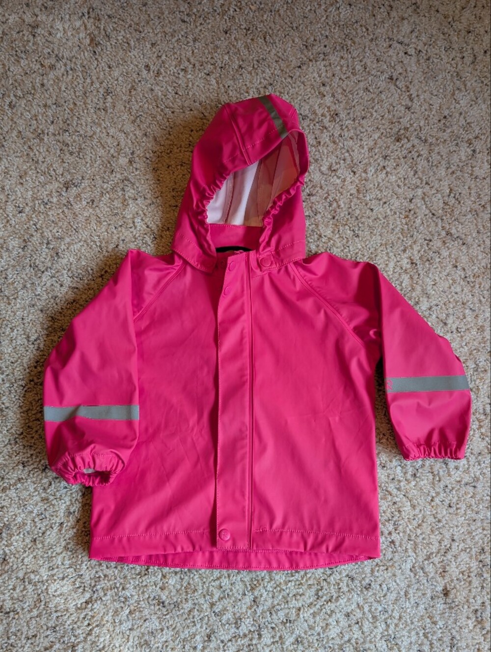 Reima Lampi Waterproof Toddler Rain Jacket - Bright Pink